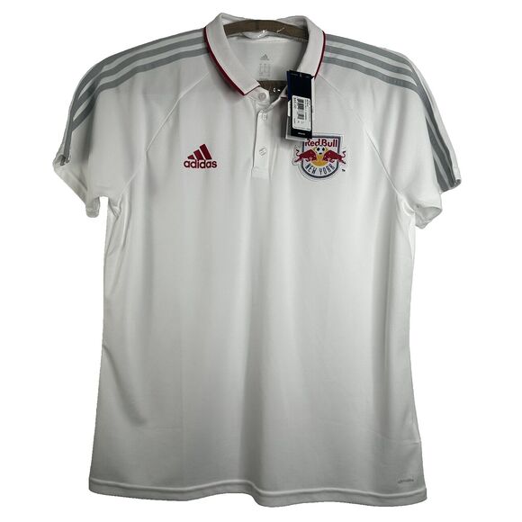 adidas Other - NEW adidas MLS Men's New York Red Bulls Climalite Coaches Polo Golf White XL NEW